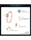 Double Fair cyrkonia obrączki dla kobiet różowe złoto kolor CZ kamień damski pierścień biżuteria ślubna HotSale DFR239