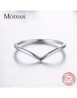 Modian 3 Style prawdziwe 925 Sterling Silver wieżowych prosty pierścień wyczyść CZ moda Instagram biżuteria dla kobiet prezent d