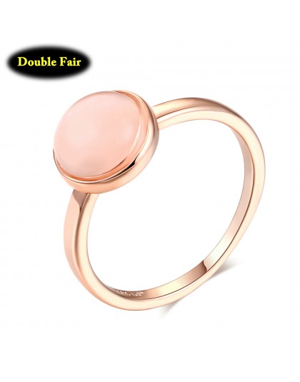 Najwyższa jakość różowe złoto kolor Opal księżycowy kamień pierścienie moda marka Party/biżuteria ślubna dla kobiet sprzedaż hur