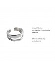 ANENJERY urocze nieregularne wysoki połysk fala otwarte pierścienie 925 srebro pierścionki biżuteria dla kobiet Party prezenty S
