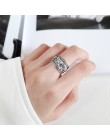 Przesadna osobowość 925 srebro słoń pierścienie dla kobiet biżuteria ślubna regulowany antyczny palec pierścień Anillos