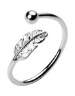 RYOUCUTE 100% prawdziwe 925 Sterling Silver biżuteria moda pióro kulkowe koraliki pierścionki dla kobiet Bijoux oświadczenie ant