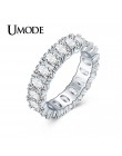 UMODE srebrny wieczność pierścienie dla kobiet luksusowe obrączki cyrkonia Femme dziewczyny pary prezent biżuteria UR0580A