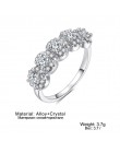 IPARAM Fashion Luxury kolor srebrny CZ obrączka damska 2020 biały AAA cyrkon kryształ biżuteria zaręczynowa dla nowożeńców Party