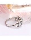 IPARAM Fashion Luxury kolor srebrny CZ obrączka damska 2020 biały AAA cyrkon kryształ biżuteria zaręczynowa dla nowożeńców Party