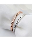 100% prawdziwa czysta 925 Sterling Silver Ring moda proste Glint Gleam piękny pierścionek cienki mały palec serdeczny dla kobiet