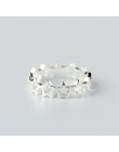 Nowy 925 Sterling Silver Rings dla kobiet Star Rings Fashion Wedding regulowane pierścienie wielkości