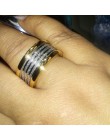 Antique retro stal nierdzewna pierścienie dla kobiet mężczyzn biżuteria Anillos obrączki ślubne akcesoria imprezowe dwa kolor Vi
