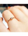 ZHOUYANG proste zawsze klasyczny pierścionek dla kobiet cztery pazury Mini cyrkonia różowe złoto srebro kolorowy prezent biżuter
