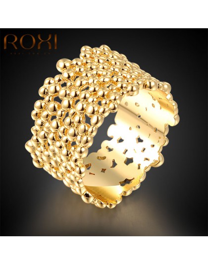 ROXI Top Bagues Femme złote kolorowe pierścienie dla kobiet prezent nowa biżuteria kobiety dziewczyny obrączki prezent ciało Bij