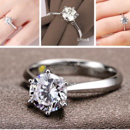 Romantyczne obrączki biżuteria sześcienny pierścionek z cyrkonią dla kobiet mężczyzn 925 srebro pierścionki akcesoria