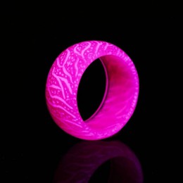 Moda Luminous pierścień z żywicy niebieski różowy blask wkładka zielone tło mężczyźni kobiety fluorescencyjne świecące pierścien