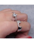 Modyle nowy 2 sztuk/zestaw Waterdrop zestaw pierścieni ślubnych gruszka Cut Cubic Zironia Micro Pave pierścionek zaręczynowy dla