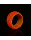 Moda kolorowe Luminous pierścień z żywicy kobiety mężczyźni fluorescencyjne świecące pierścienie biżuteria świecące w ciemności 