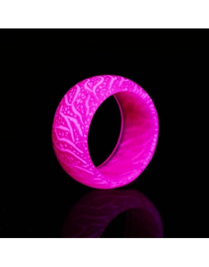 Moda kolorowe Luminous pierścień z żywicy kobiety mężczyźni fluorescencyjne świecące pierścienie biżuteria świecące w ciemności 