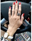 Mytys czarny i srebrny Mix kolor Two Tone złote pierścionki dla kobiet Fashion Design nowoczesna biżuteria nowa dama akcesoria p