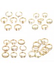 Jeśli Vintage Knuckle kryształowe pierścionki dla kobiet Trendy Finger czeski Ins Star Moon zestaw pierścieni biżuteria zaręczyn