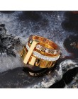 Luksusowa biżuteria ze stali nierdzewnej złota olśniewające kobiety Finger Decor prezent Shining cyrkon DIY cyfry arabskie różow