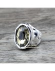 Anslow biżuteria najwyższej jakości Retro duży owalny kryształowy palec pierścień dla kobiet kobiece pary prezent na walentynki 