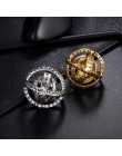 Srebrna piłka astronomiczna etniczna Vintage pierścień rocznica kreatywny palec serdeczny mężczyzn biżuteria prezenty
