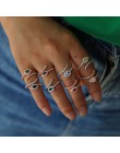 ZHOUYANG pierścienie dla kobiet unikalny w kształcie węża Multicolor kropla wody cyrkon 2 kolor regulowany otwarty pierścień biż