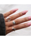 Etniczne boho 4 sztuk/zestaw Rhinestone Slim pierścionki minimalistyczny złoty kolor kobiet piękny pierścionek dla kobiet Weddin