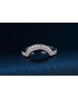 2020 nowy desgin Moonso 925 Sterling srebrne wesele zestaw pierścieni ślubne klasyczne pierścionek zaręczynowy w kształcie obrąc