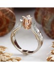 Wzrosła pierścienie dla kobiet pierścionki w kolorze różowego złota biżuteria ślubna kobiet prezent pierścienie Party osobowości