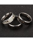 Pierścienie damskie Luminous nastrój pierścień ekg Temperament pierścień męski z włókna węglowego para obrączki prezent na walen
