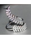 YaYI biżuteria księżniczka Cut 3.6 CT biały cyrkon kolor srebrny obrączki ślubne serce regulowane pierścionki Party pierścionki 