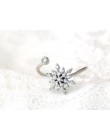 Todorova biały CZ kryształowy płatek śniegu palec pierścień regulowany otwarcie pierścionki dla kobiet ślub zaręczyny prezent na