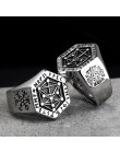 Nordic mitologii Viking rune stalowe pierścienie ze stali nierdzewnej dla mężczyzn i kobiet Kabala totem indeks pierścień biżute