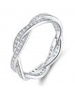 WOSTU gorąca sprzedaż 100% prawdziwe 925 Sterling srebrna korona proste pierścienie kompatybilny z oryginalnym WST pierścionek n