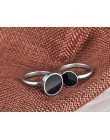 Lokaer Trendy w stylu OL pierścionek jubileuszowy dla kobiet dziewczyn 10/12mm czarny kamień akrylowy 316L ze stali nierdzewnej 