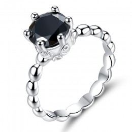 WOSTU gorąca sprzedaż 100% prawdziwe 925 Sterling srebrna korona proste pierścienie kompatybilny z oryginalnym WST pierścionek n