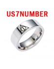 Harry insygnia śmierci trójkąt okulary pierścień magiczny kamień ściegu urok srebrne złote pierścienie dla kobiet mężczyzn biżut