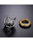 Srebrny pierścień astronomiczny dla kobiet mężczyzn metalowa kula kreatywny kompleks obrotowy kosmiczny palec ekskluzywny pierśc
