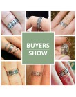 BAMOER 100% 925 srebro płatki miłości słodka koniczyna niebieskie pierścionki z kwadratowymi cyrkoniamii dla kobiet biżuteria za