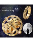 MLING 2019 nowe złote srebrne pierścienie kula Vintage Universe Planet astronomiczna piłka para zakochanych pierścień