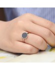 Nowy projekt markowy pierścionek dla kobiet tytanowa stal czarna emalia trzy szerokie różowe złoto kolor uroda Anillos kobiece p