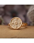 Złote boho kolor młotkiem podróży Wanderlust kompas pierścień Vintage Best Friends pierścienie dla kobiet prezent z okazji ukońc