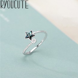 Moda prawdziwe srebro 925 gwiazda pierścienie dla kobiet luksusowe oświadczenie biżuteria Ring Finger srebro biżuteria anillos p