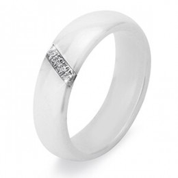 6mm pierścienie ceramiczne kobiety klasyczne czarne białe pierścienie gładki komfort indie kamień kryształ biżuteria moda ślub p