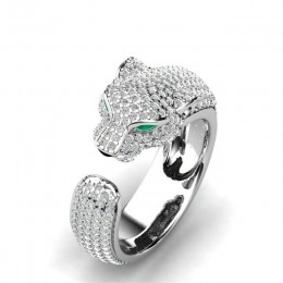 Moda FDLK całkowicie wyłożone kryształkami inkrustowane Leopard pierścień otwarcie osobowości Unisex pierścień Party biżuteria p