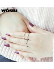 WOSTU 2019 Hot 100% 925 Sterling Silver Shimmering życzenie wieżowych Ring Finger dla kobiet moda oryginalna biżuteria prezent X