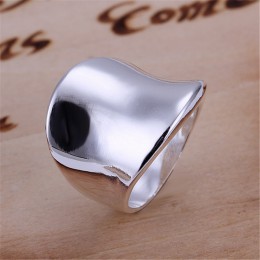 R52 Christmas gift darmowa wysyłka hurtowa moda kciuk gładka srebrna kolor pierścień wysokiej jakości moda klasyczna biżuteria