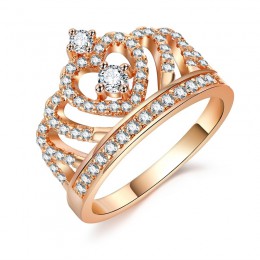 VKME Crown cyrkonią pierścionek damski ślub biżuteria zaręczynowa hurtownia