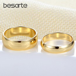 Pierścionki dla par złoty pierścionek zaręczynowy dla kobiet mężczyzn Alliance Casamento Bague Mariage Hommes Alianca Anillo Ali