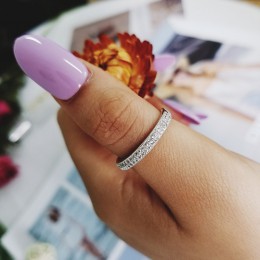 Stałe prawdziwe 925 Sterling srebrne wesele wieczność zespół pierścień dla kobiet biżuteria na palce spersonalizowane R779A