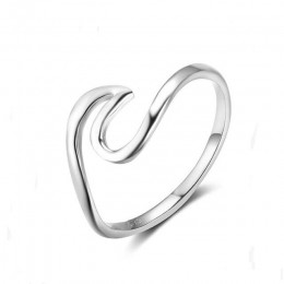 Prawdziwe 925 Sterling Silver Wave Ring dla kobiet mężczyzn biżuteria obrączki ślubne obietnica pierścionki dziewczyny i prezent